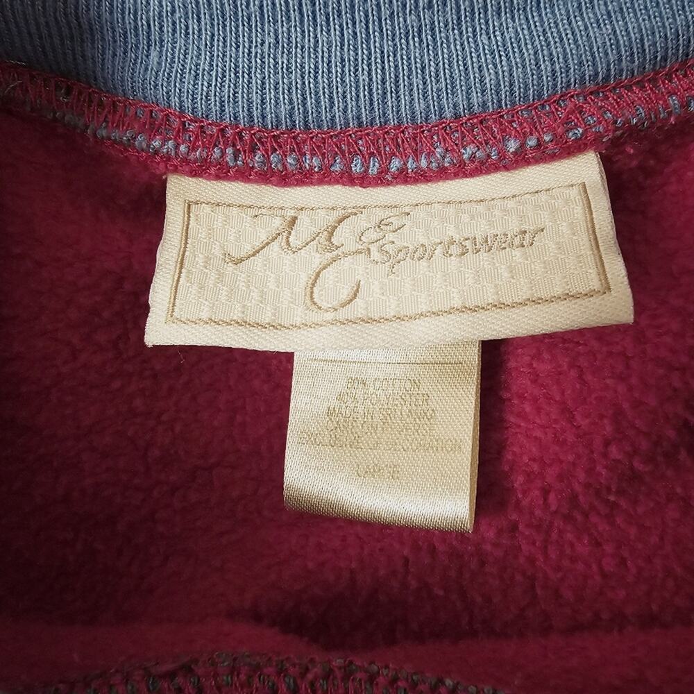 Vintage Christmas Snowman Grandma Sweatshirt Red Cozy Grannycore Cottagecore L - Picture 5 of 13